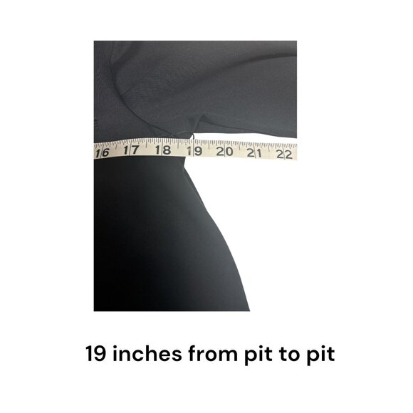 Whimsigoth Susana Monaco Womens Black Long Sleeve Top With Mock Neck & V-Necklin - Picture 7 of 8